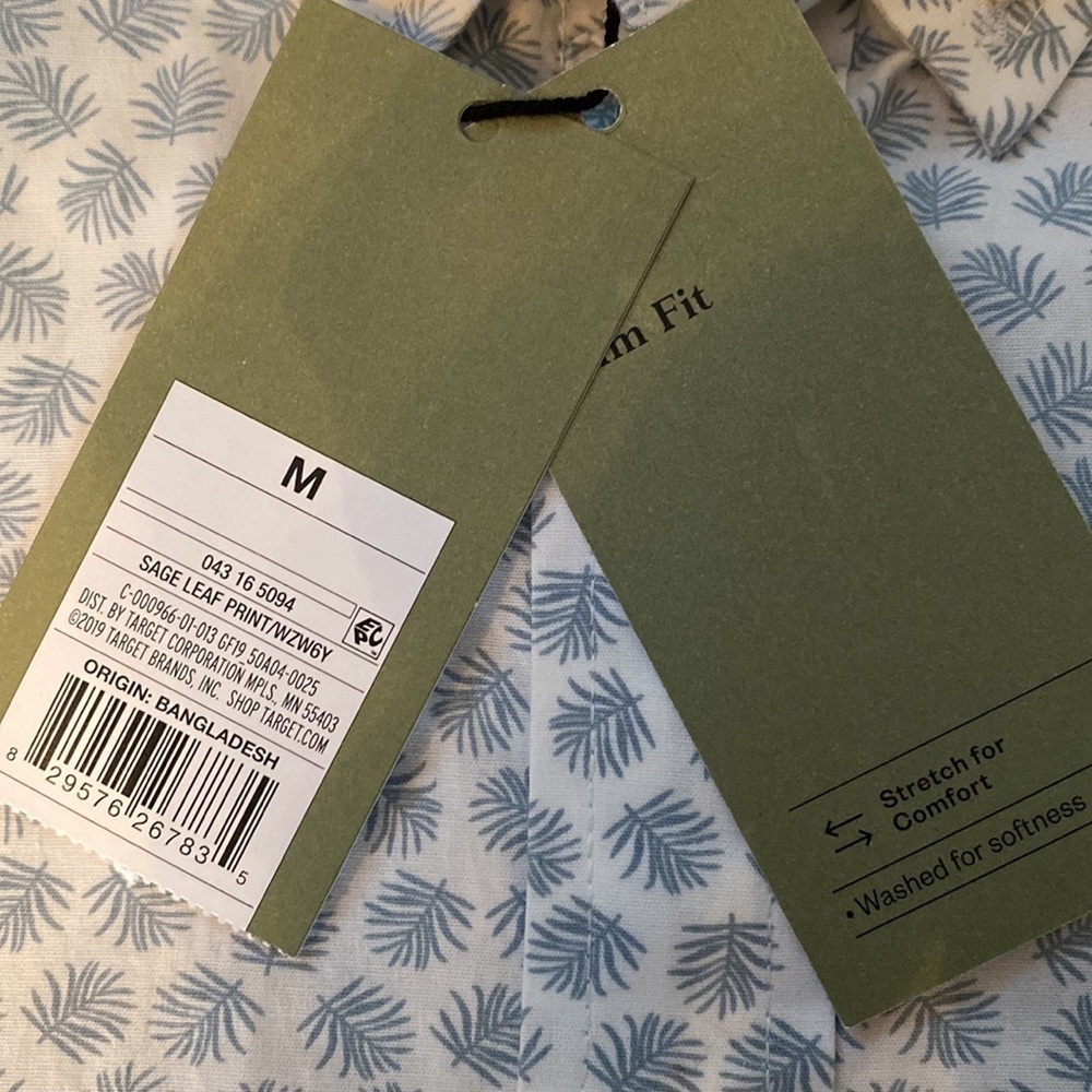 GOODFELLOW & co size medium Northrop slim shirt NWT - Picture 4 of 4